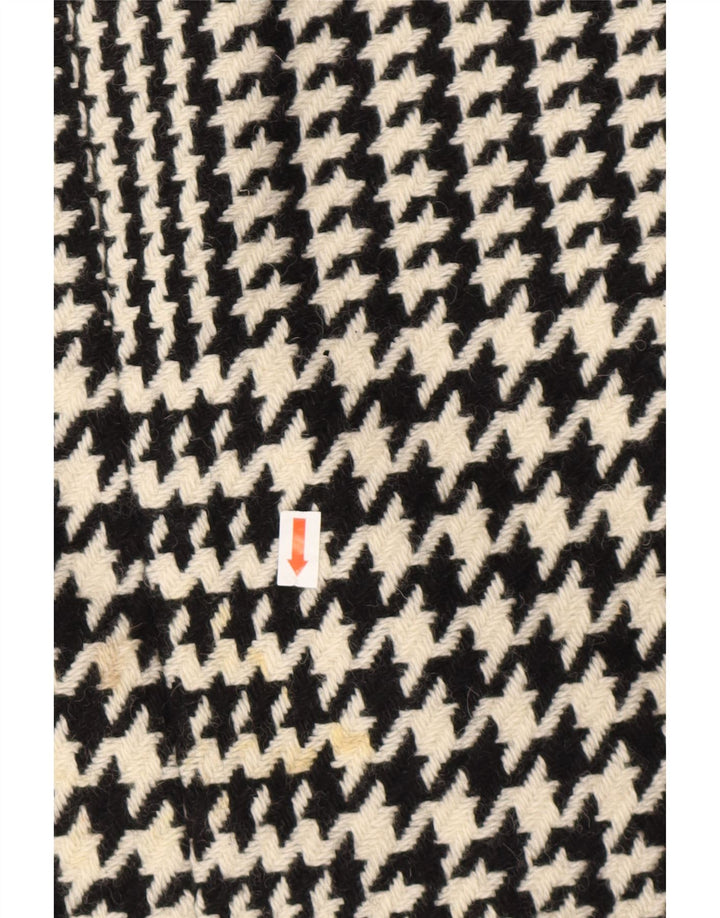 PENNY BLACK Womens Overcoat UK 10 Small Black Houndstooth Wool Vintage Penny Black and Second-Hand Penny Black from Messina Hembry 