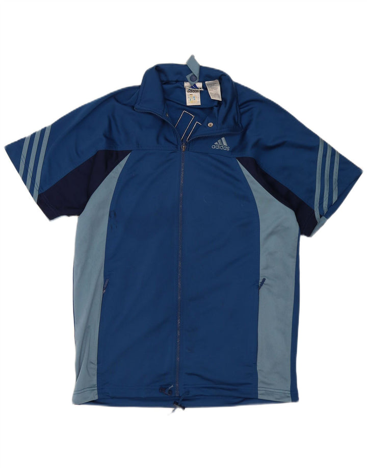 Adidas drenge grafisk træningsdragt topjakke 15-16 år Blue Colourblock