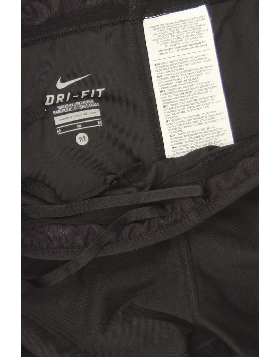 Nike Dame Dri Fit Capri Leggings UK 12 Medium Sort Colourblock