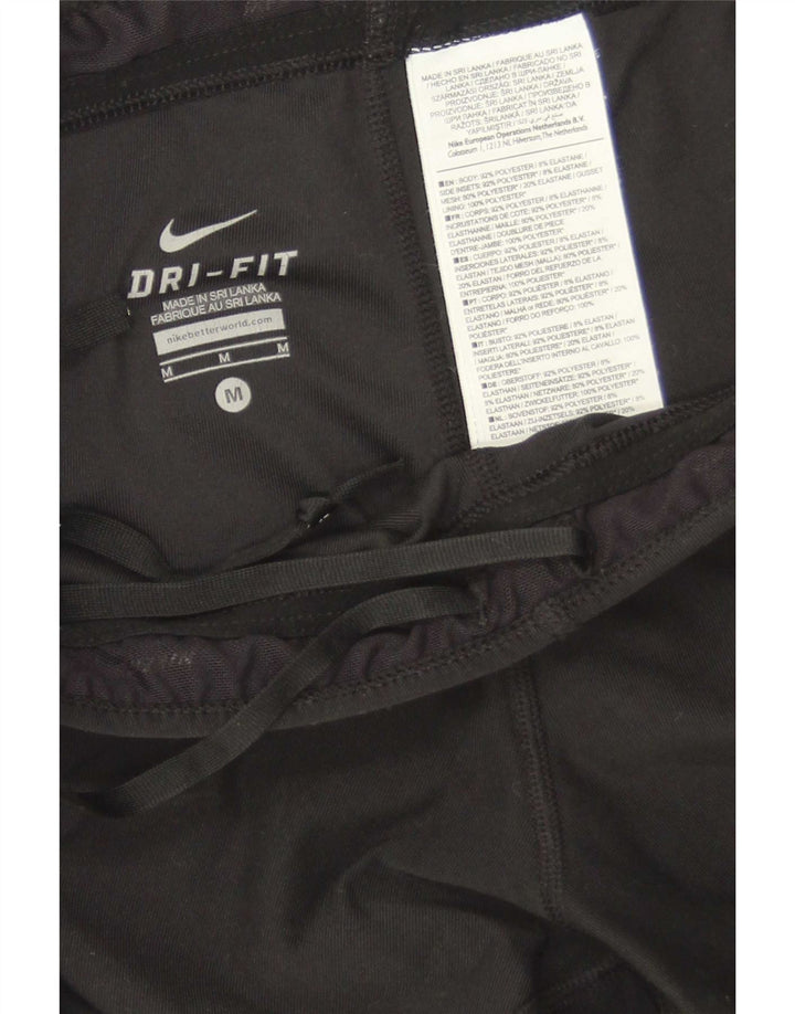 Nike Dame Dri Fit Capri Leggings UK 12 Medium Sort Colourblock