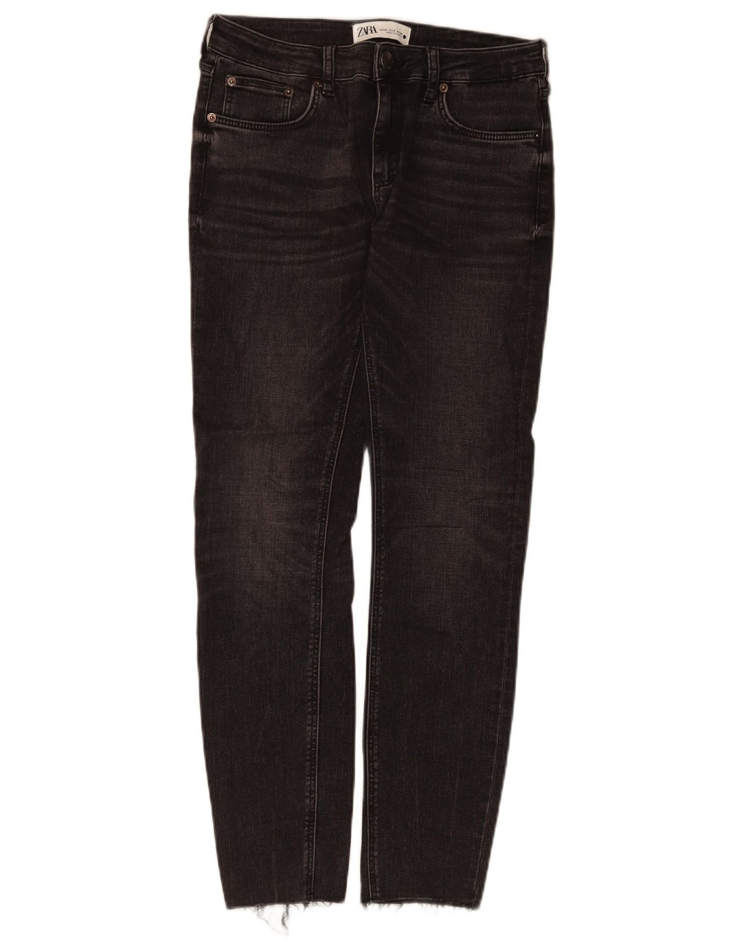 Zara Dame Slim Jeans EU 40 Medium W30 L28 Sort Bomuld