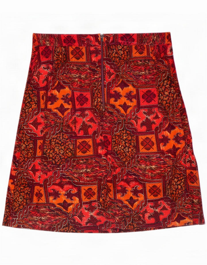 Vintage Dame Midi Skirt Large W34 Multicolored Geometric