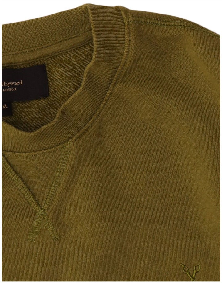 Douglas Hayward Herre Sweatshirt Jumper XL Khaki Bomuld