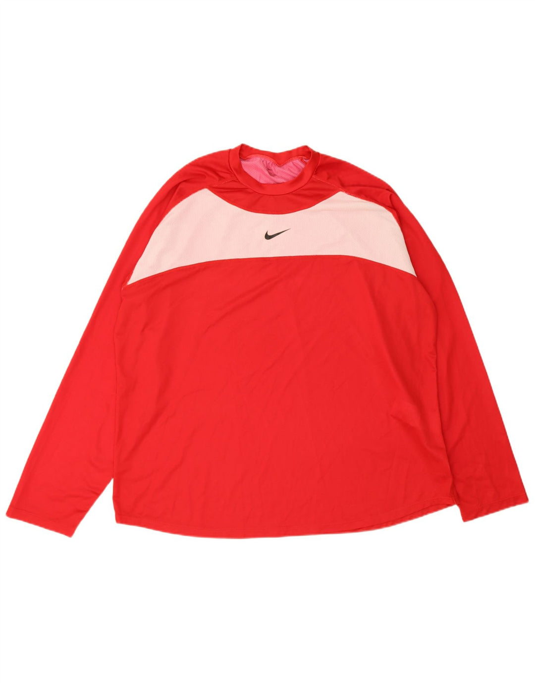 Nike Herre grafisk top Langærmet 2XL Rød Colourblock Polyester
