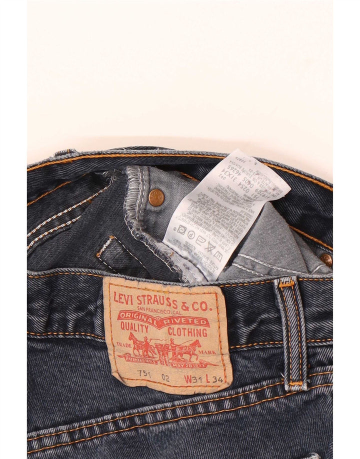 Levi's Herre 751 Straight Jeans W31 L34 Blå Bomuld
