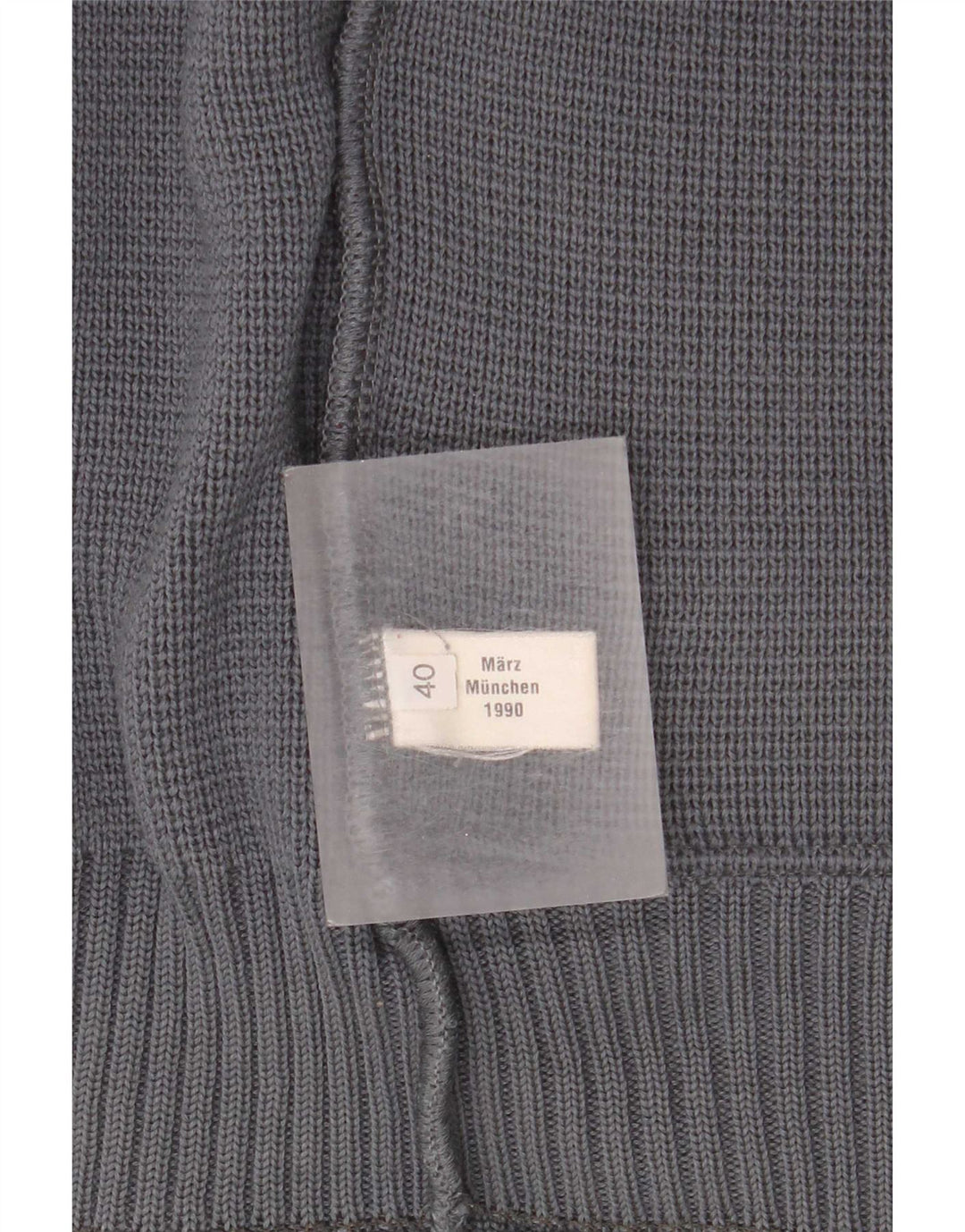 Vintage herre cardigan sweater EU 40 mellemgrå uld