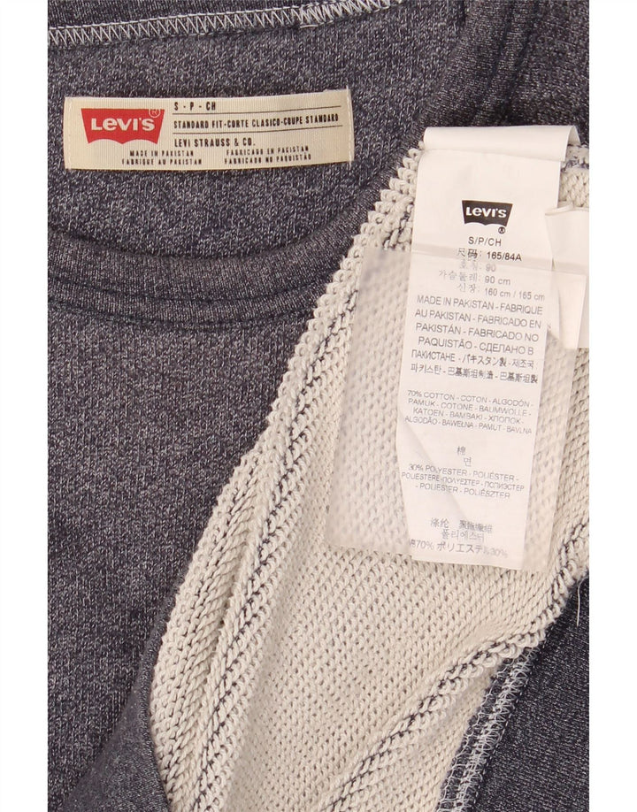 Levi's Herre Standard Fit Sweatshirt Jumper Small Navyblå Flecked Bomuld