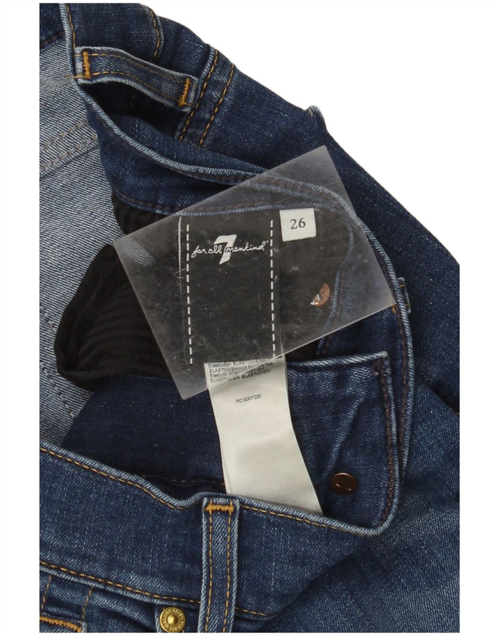 7 TIL ALLE MENNESKER Dame Slim Jeans W26 L28 Blå Bomuld