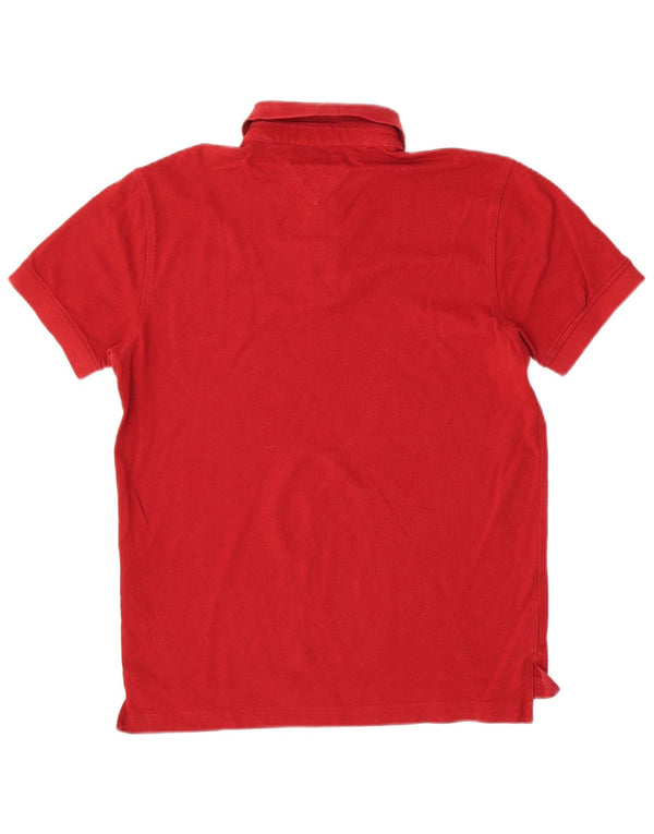 Tommy Hilfiger Herre Regular Fit Polo Shirt Medium Burgundy Bomuld