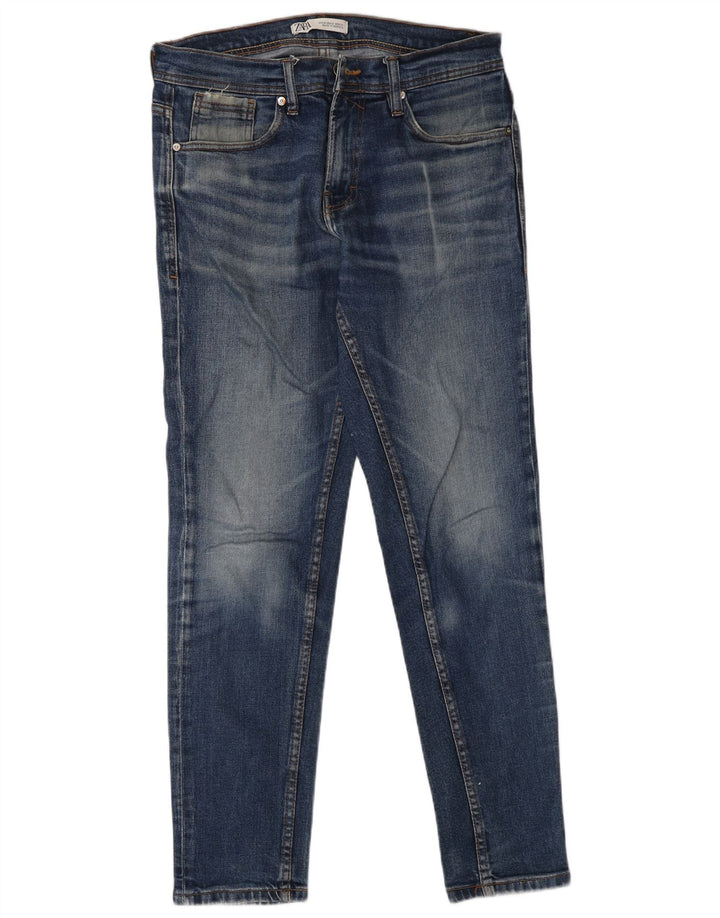 Zara Herre Slim Jeans EU 42 Large W32 L30 Blå