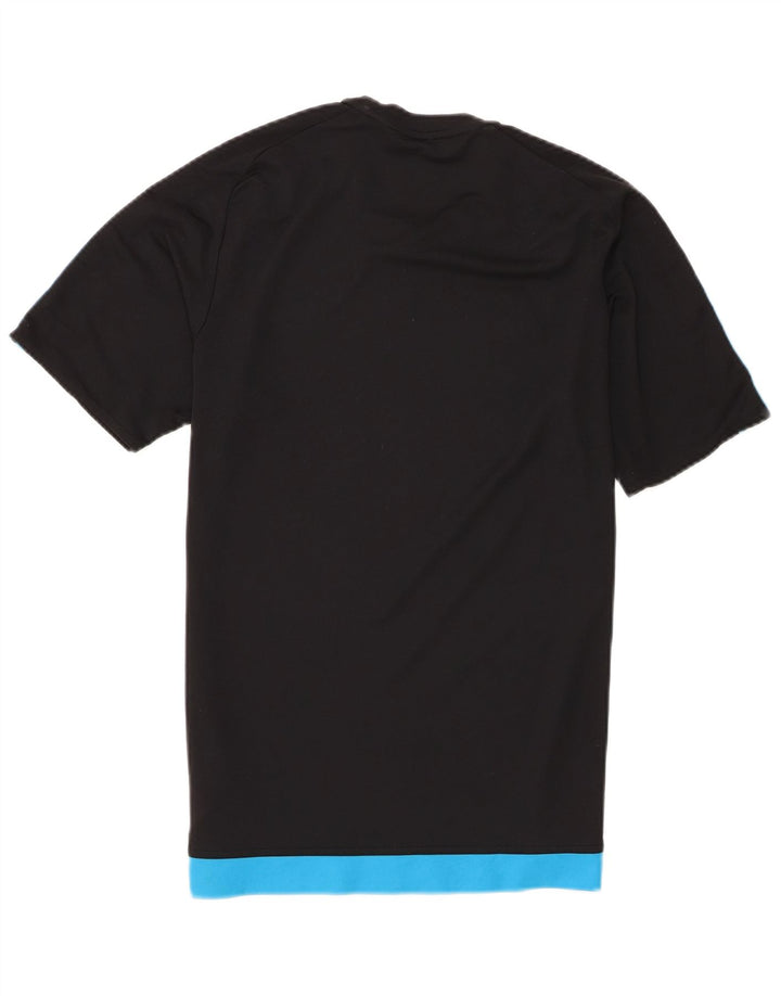Adidas Herre Climalite T-Shirt Top Medium Sort Colourblock Polyester