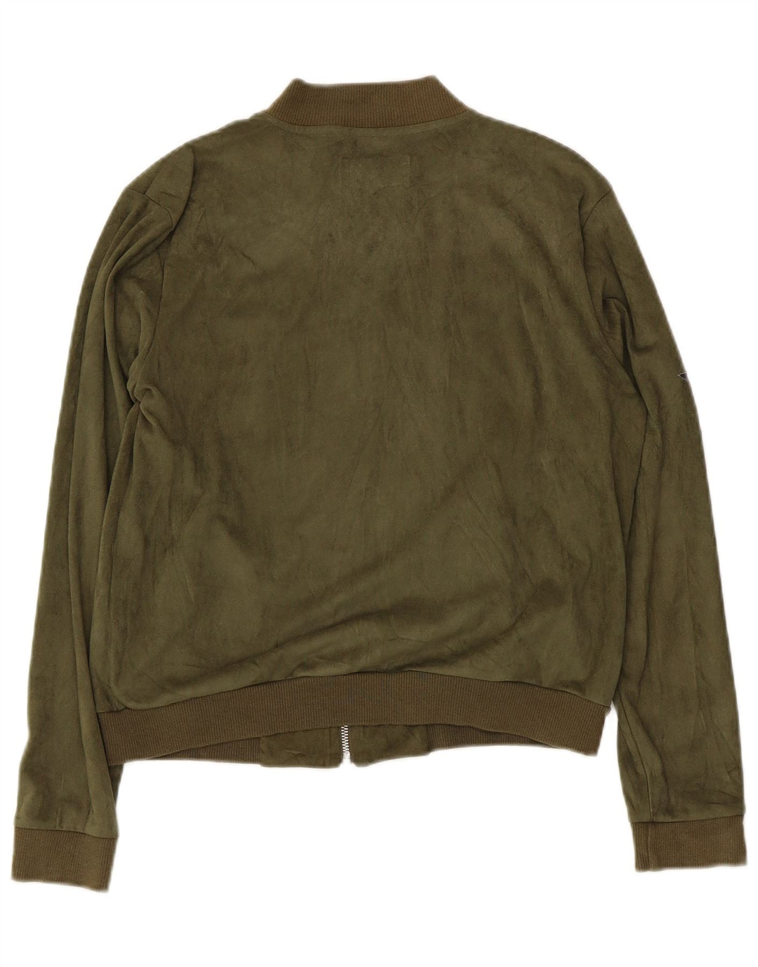 Hard Rock Cafe Dame Dubai Crop Bomber Jacket UK 14 Medium Green Polyester