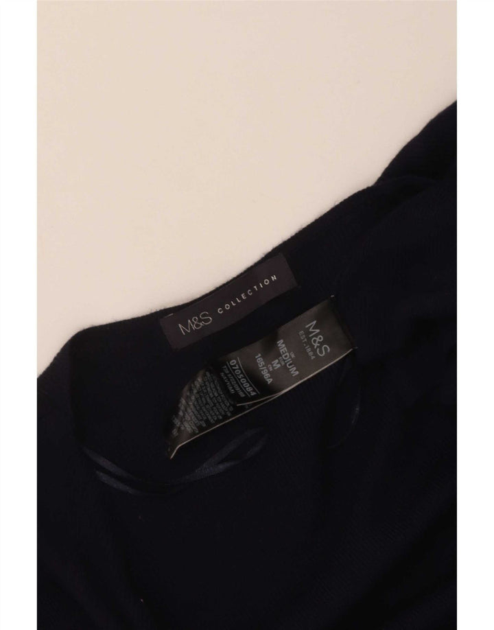 Marks & Spencer Dame Longline Cardigan Sweater UK 14 Medium Navy Blue