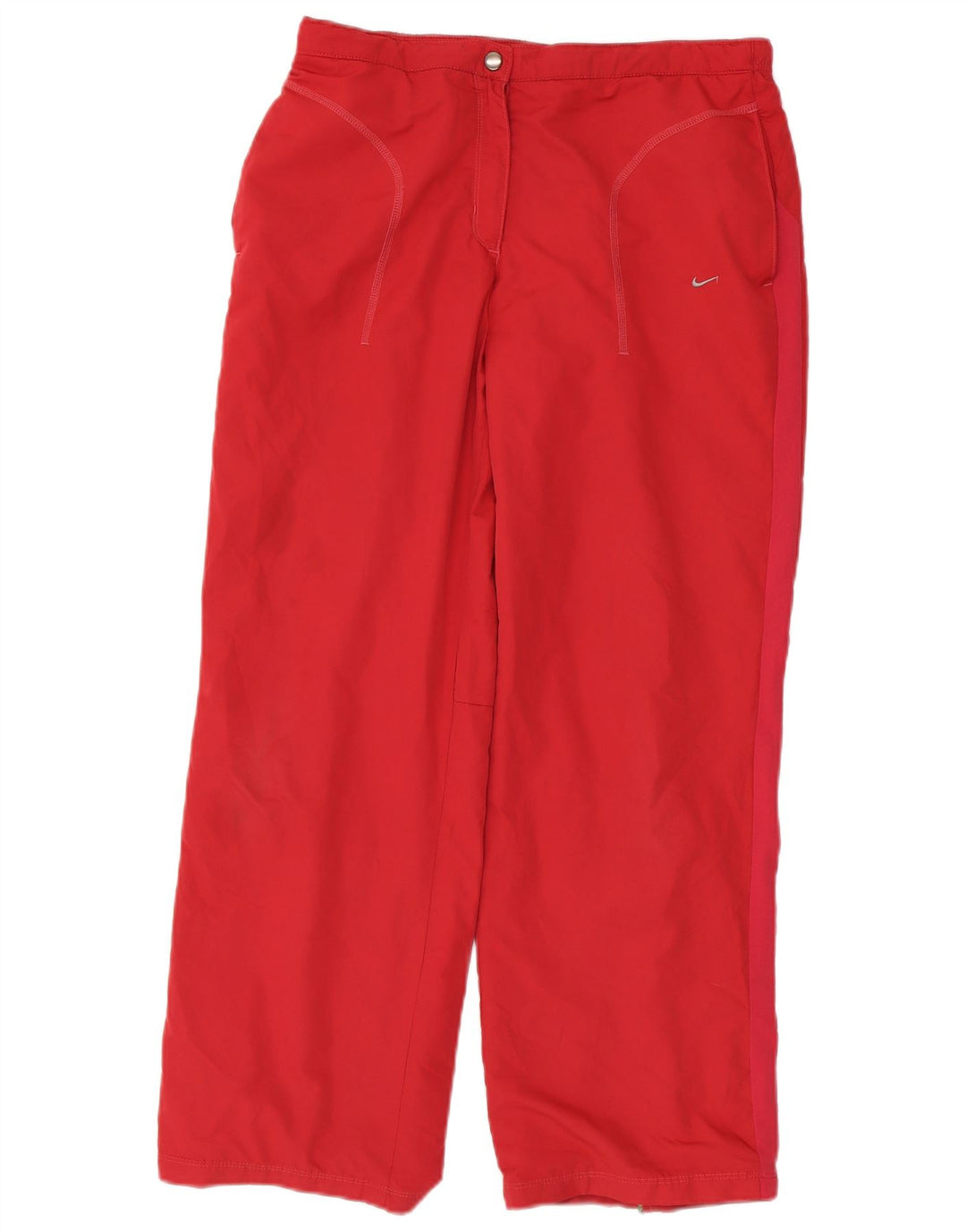 Nike Dame vindtæt træningsdragt Bukser UK 12 Medium Rød Polyester
