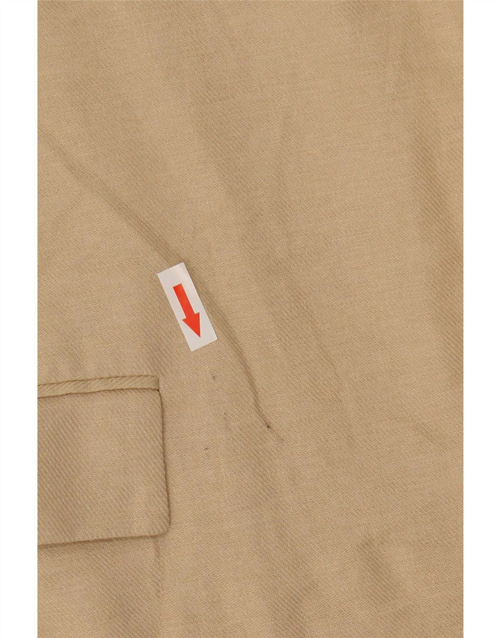 Zara Dame 3/4 ærmet åben blazerjakke UK 12 Medium Beige