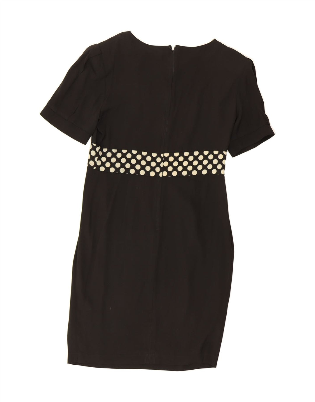 VINTAGE Womens Sheath Dress UK 12 Medium Black Polka Dot Vintage Vintage and Second-Hand Vintage from Messina Hembry 