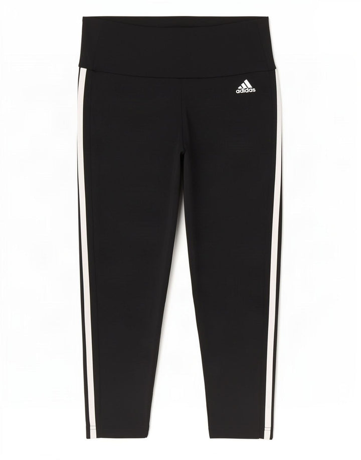 Adidas Dame Aeroready Capri Leggings UK 8/10 Small Black Polyester