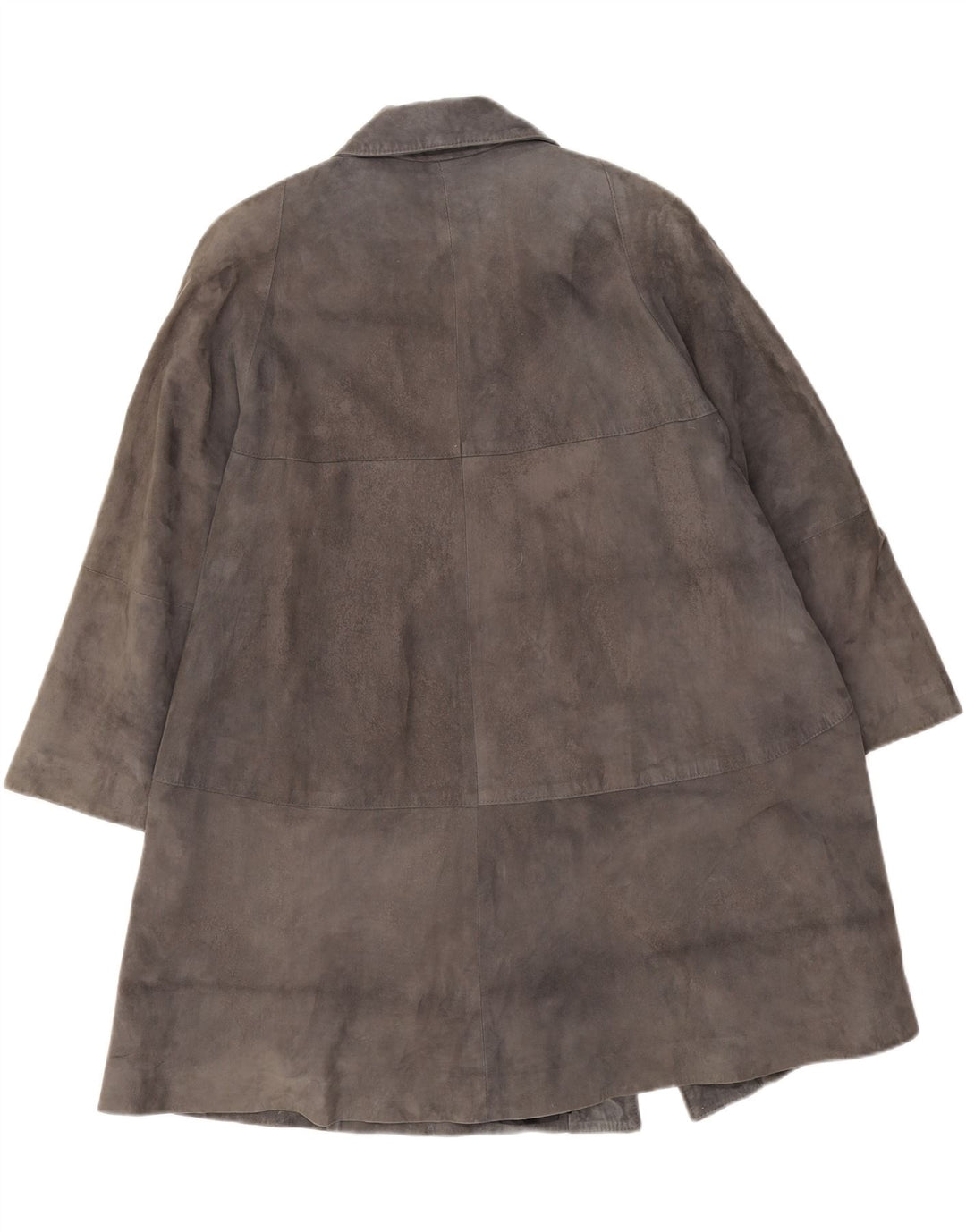 Vintage ruskindsfrakke til kvinder UK 14 Medium Grey Læder