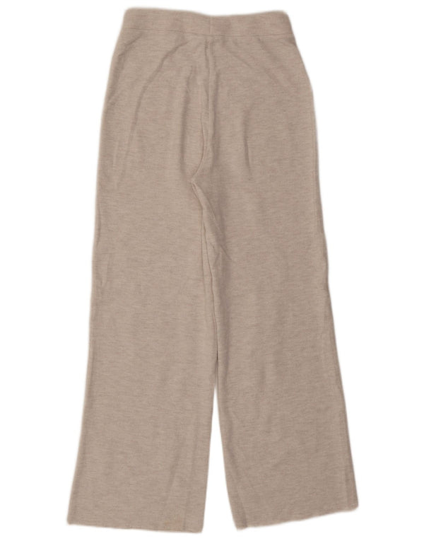 Zara Dame Højtalje Casual Bukser Medium W28 L29 Beige Flecked