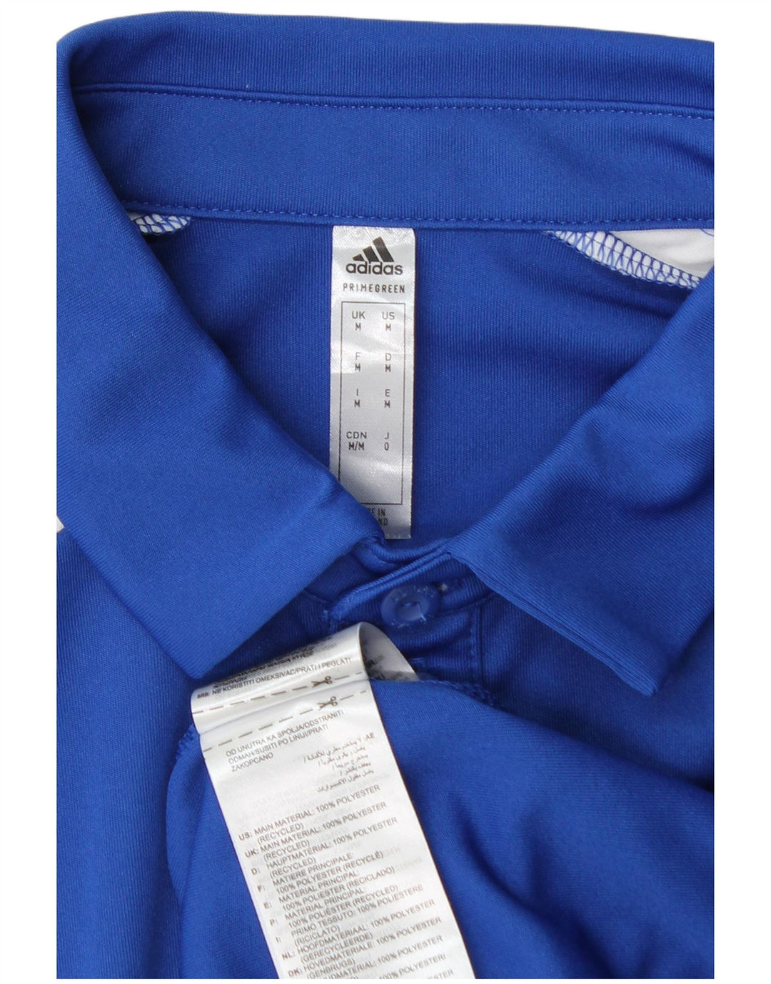 Adidas Herre Aeroready Grafisk Polo Shirt Medium Blue Polyester
