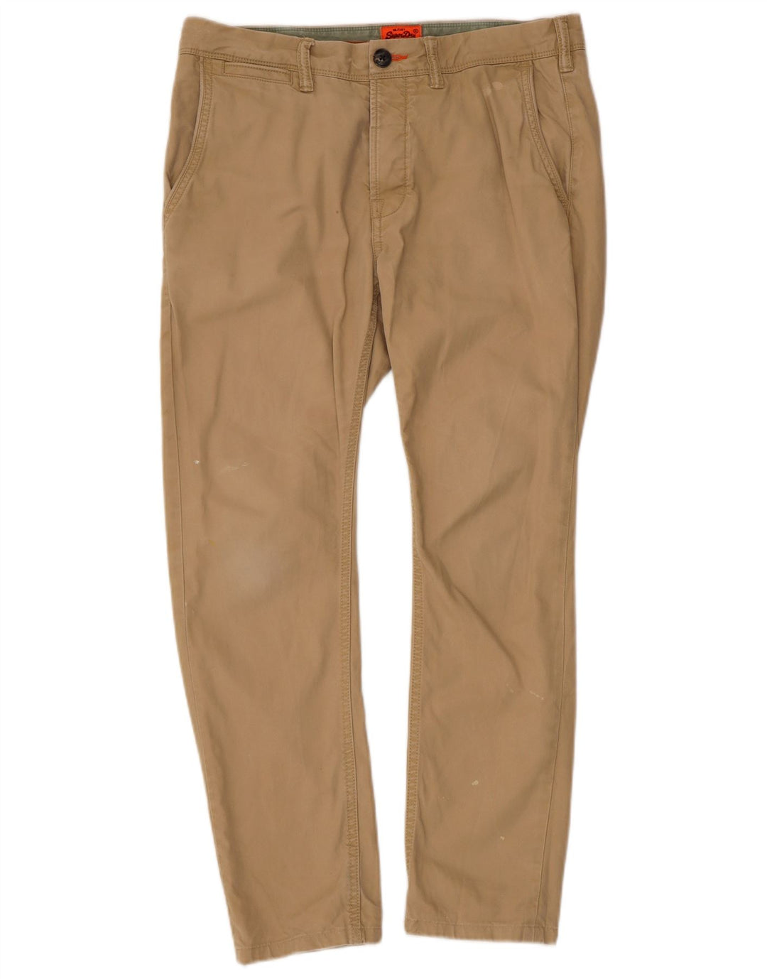 Superdry Slim Chino Bukser til mænd Små W34 L27 Beige Bomuld
