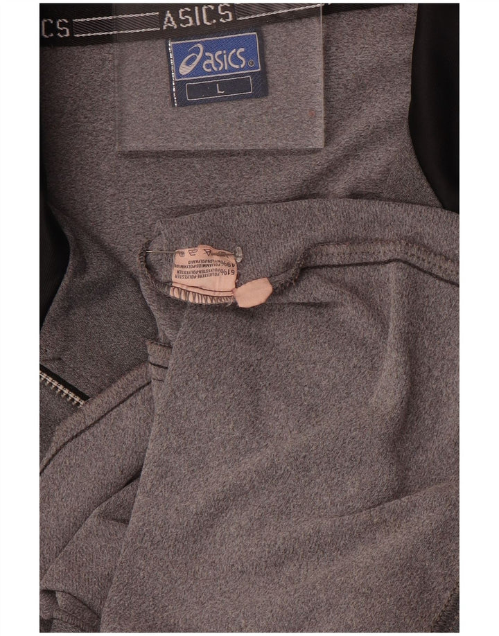 ASICS Træningsdragt til mænd, topjakke, stor grå polyester