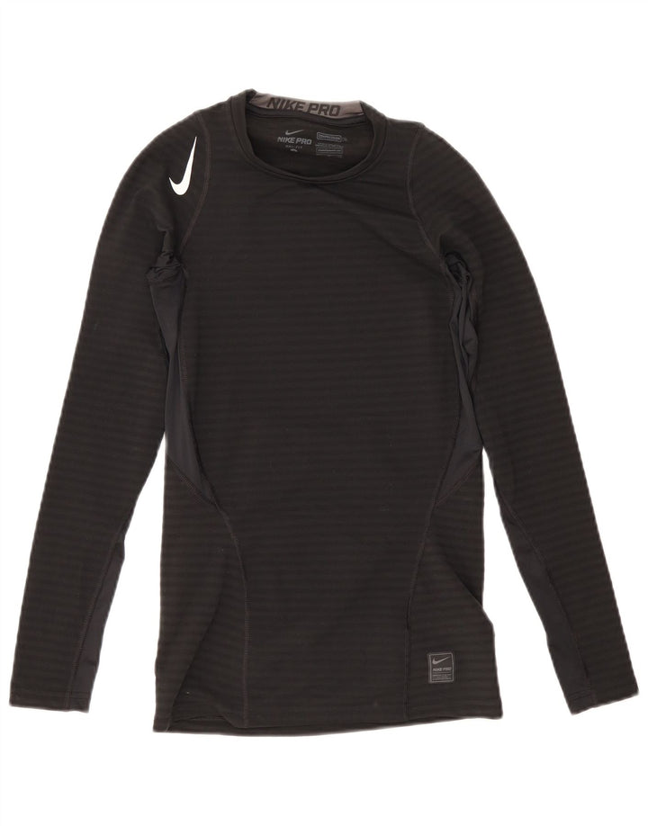 Nike Herre Dri Fit Top Langærmet Lille Sort Polyester