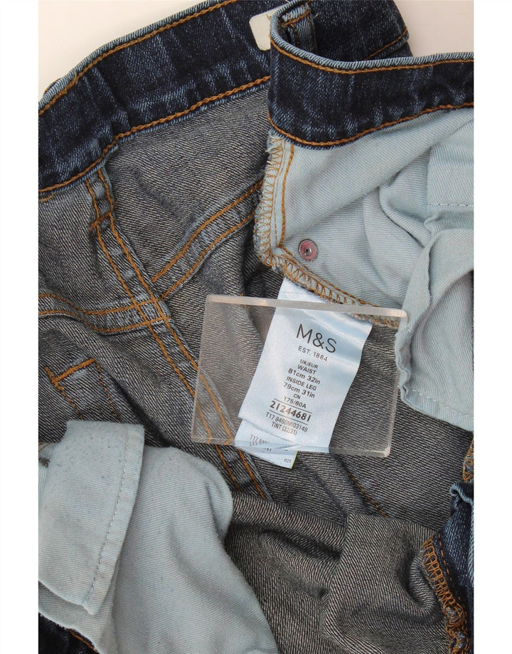 Marks & Spencer Straight Jeans til mænd W32 L31 Marineblå bomuld