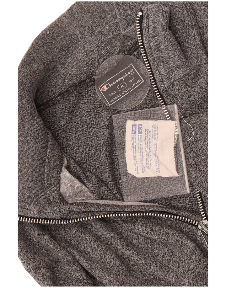 Champion Herre lynlåshals Top Langærmet Medium Grey Flecked Bomuld