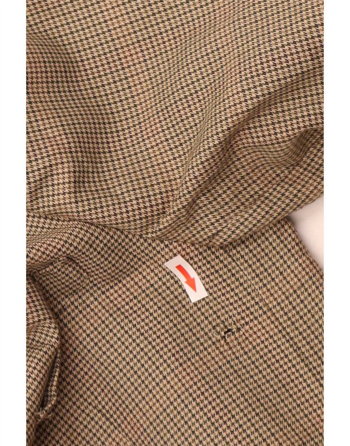 Marks & Spencer Herre 2-knaps blazerjakke UK 46 XL Beige Houndstooth