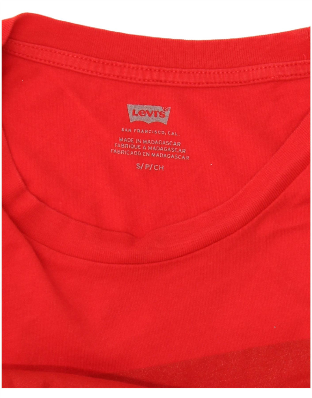 Levi's Dame Grafisk T-Shirt Top UK 10 Lille Rød