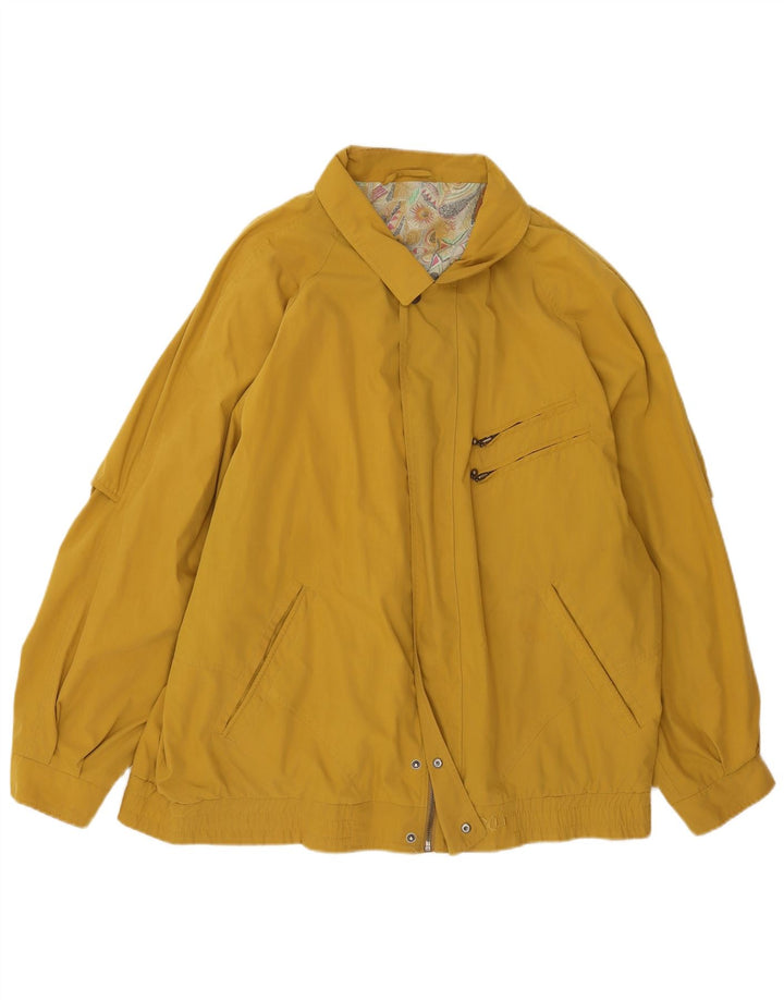 Vintage Herre Utility Jacket IT 56 3XL Gul Bomuld