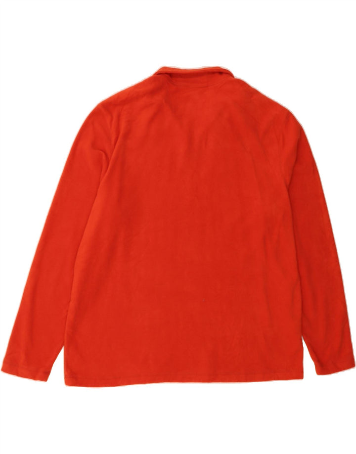 EDDIE BAUER Mens Zip Neck Fleece Jumper XL Orange Polyester Vintage Eddie Bauer and Second-Hand Eddie Bauer from Messina Hembry 