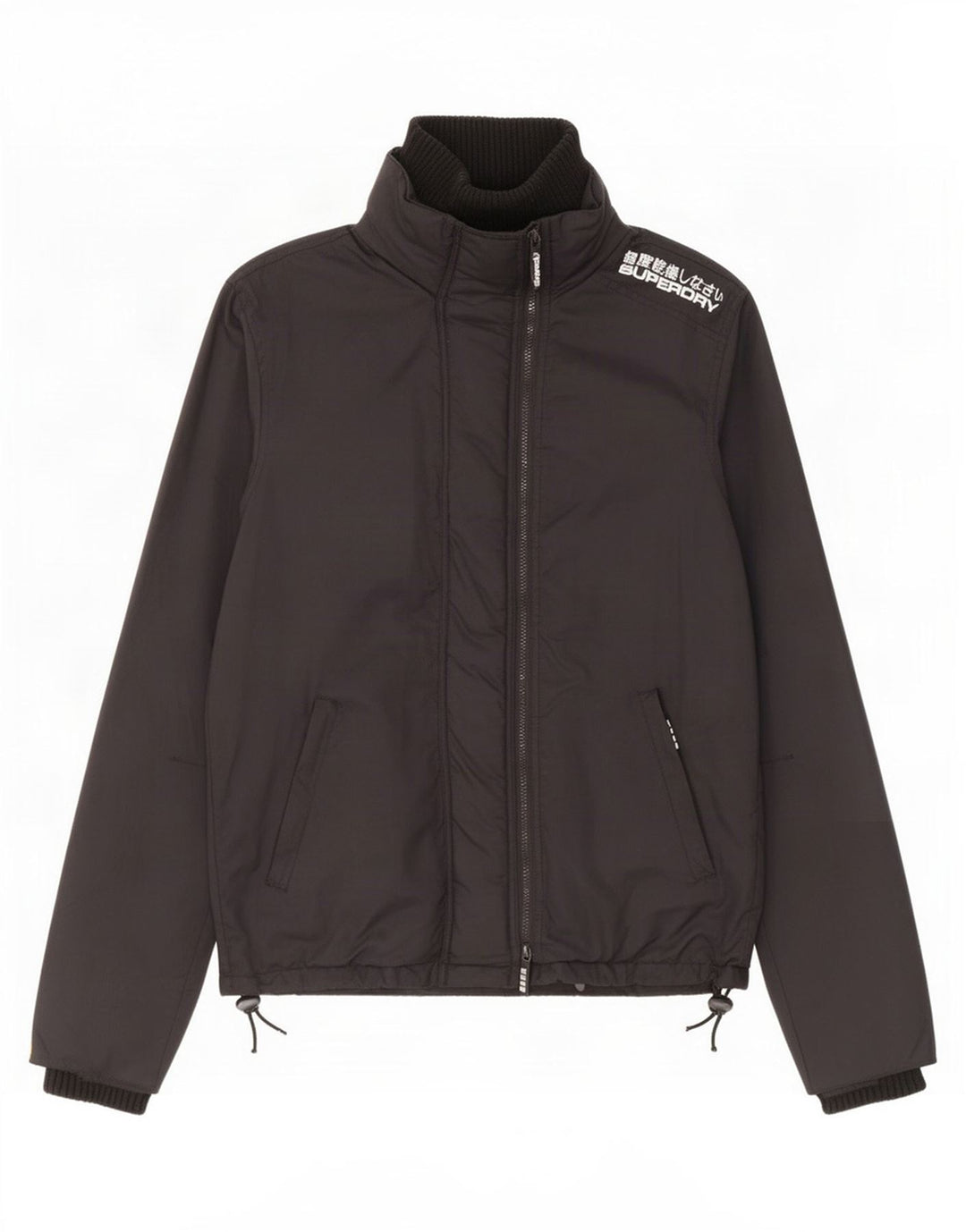 Superdry Grafisk regnjakke til mænd UK 40 Stor sort nylon