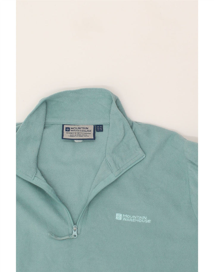 MOUNTAIN WAREHOUSE Womens Zip Neck Fleece Jumper UK 14 Large Blue Vintage Mountain Warehouse and Second-Hand Mountain Warehouse from Messina Hembry 