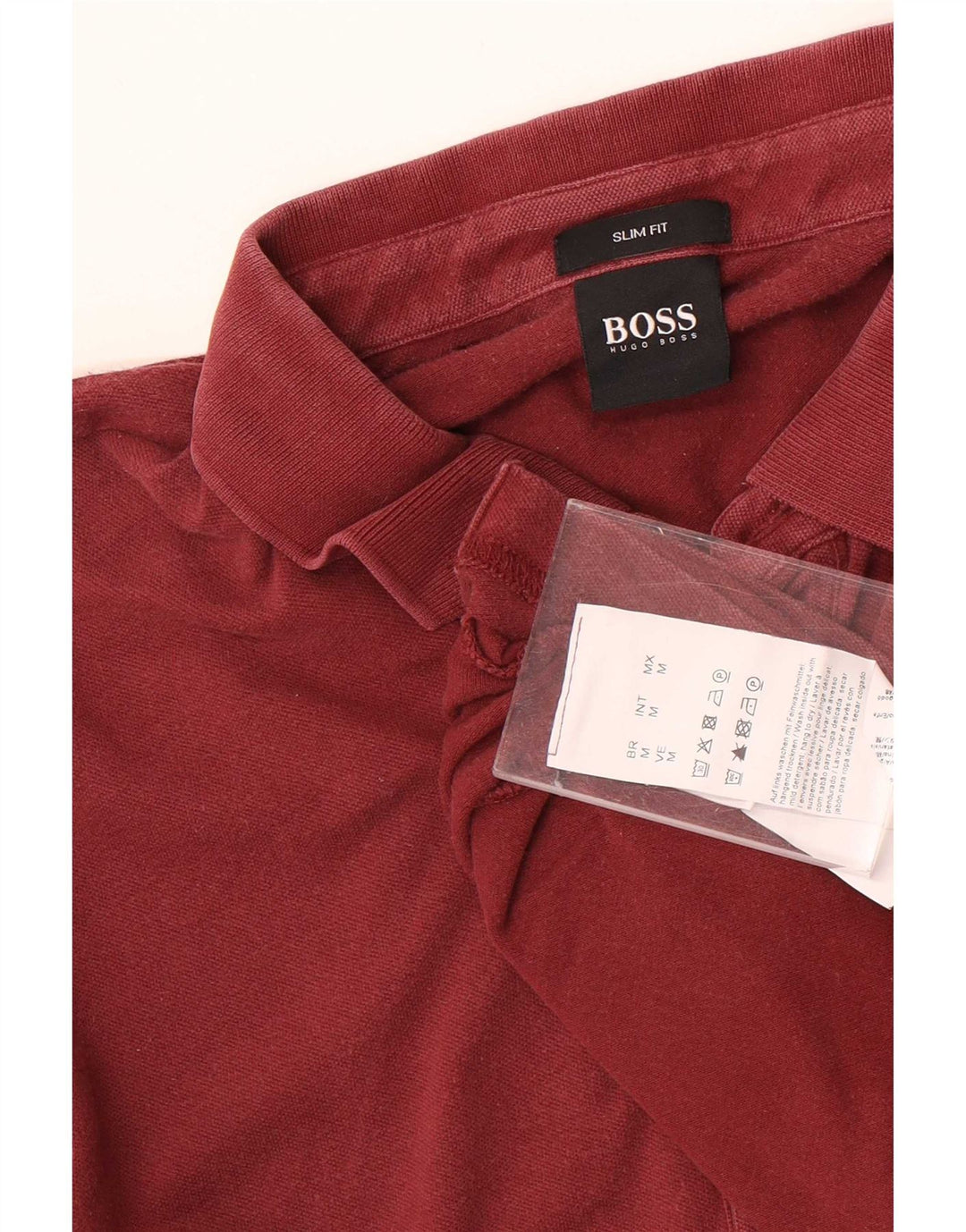 Hugo Boss Herre Slim Fit Polo Shirt Medium Maroon Bomuld