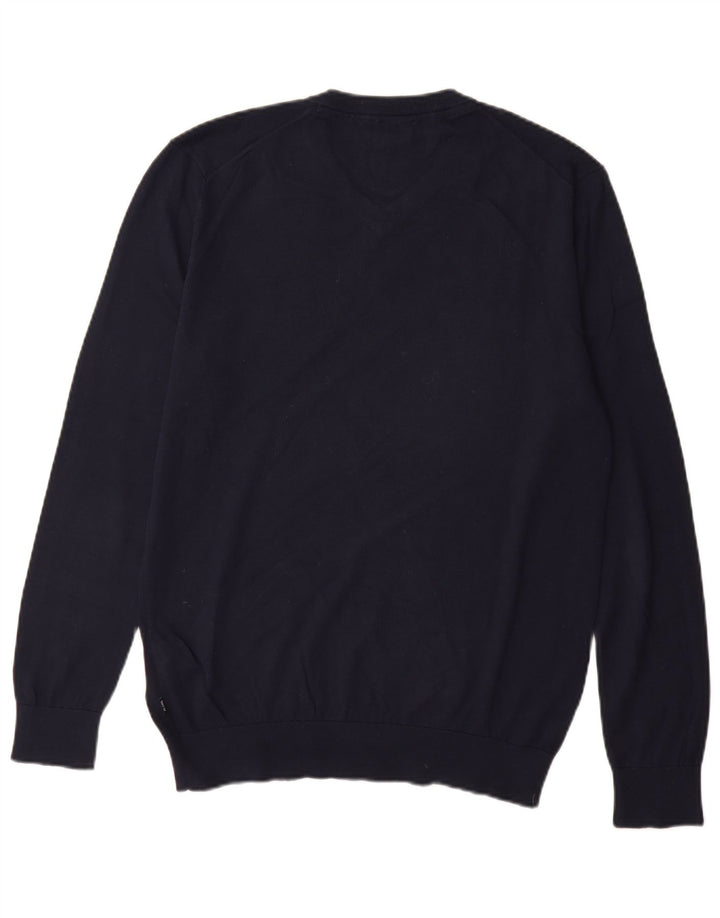 Joop Herre V-hals sweater Stor marineblå bomuld