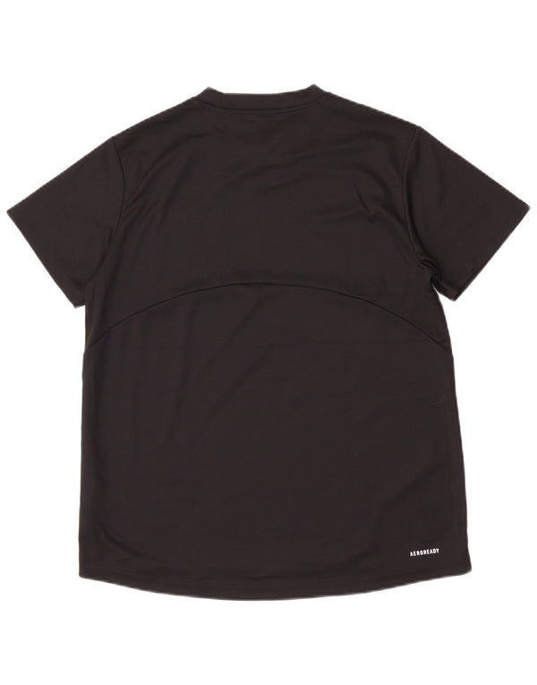 Adidas Aeroready T-Shirt Top UK 16/18 Large Black Polyester