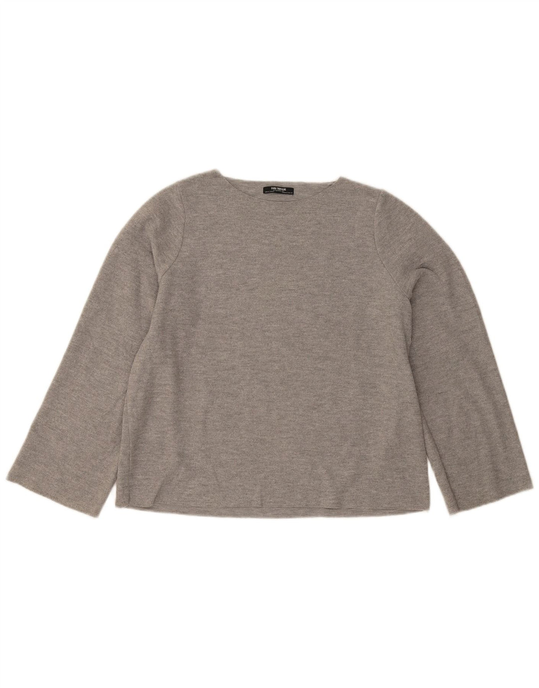 Zara Dame Trafaluc Oversized Top Langærmet UK 10 Lille Grå