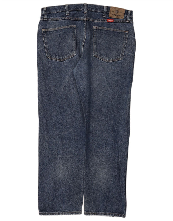 Wrangler Herre Regular Fit Straight Jeans W36 L29 Blå Bomuld