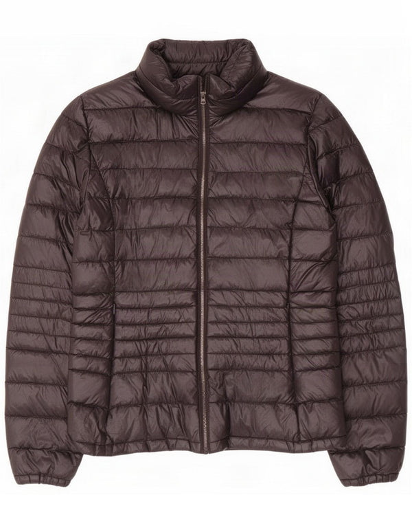 Benetton Dame Polstret Jakke UK 12 Medium Sort Nylon