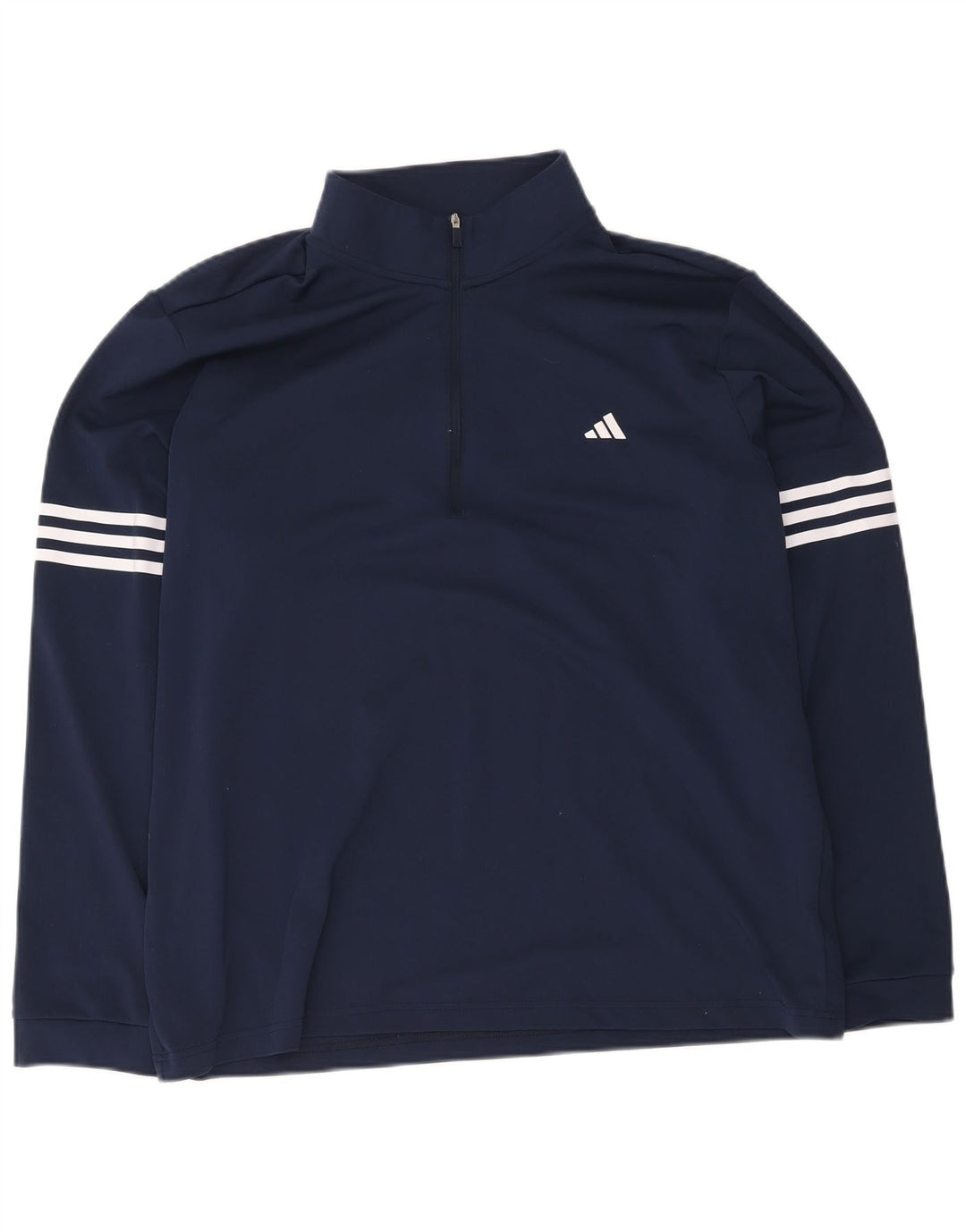 Adidas Pullover med lynlås til mænd til mænd, træningsdragt Top XL Marineblå polyester