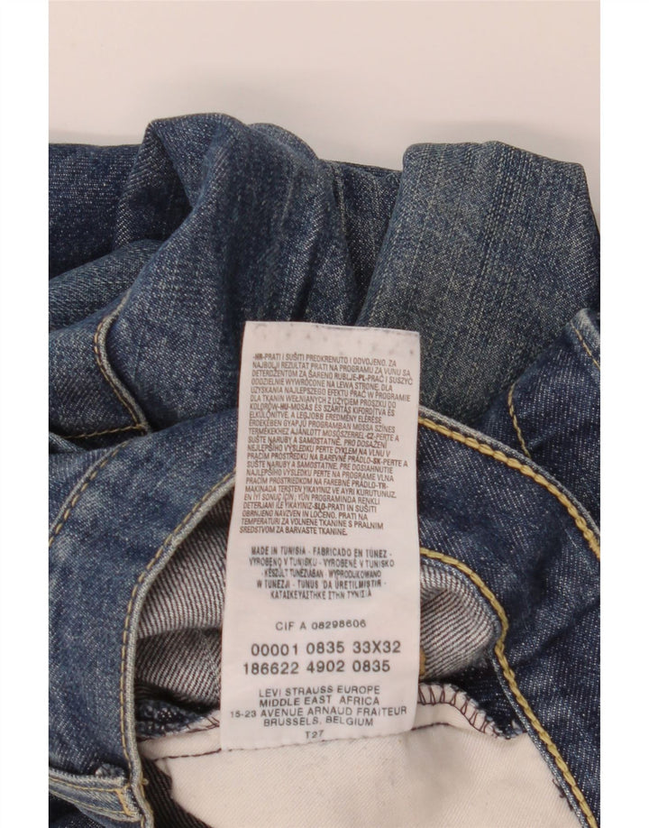 Levi's Straight Jeans til mænd W33 L32 blå bomuld