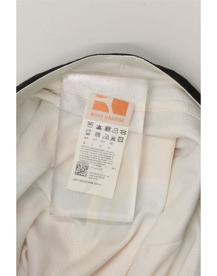 Hugo Boss Badeshorts til mænd store orange stribet polyester