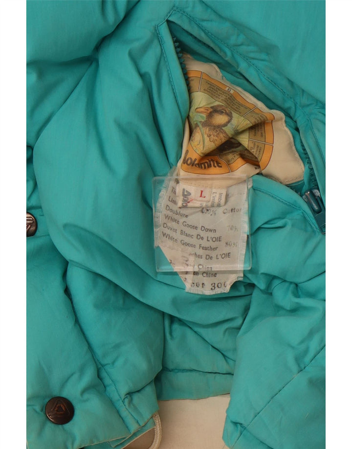 DOLOMITE Herre Vendbar Quiltet Gilet UK 40 Stor Blå Bomuld