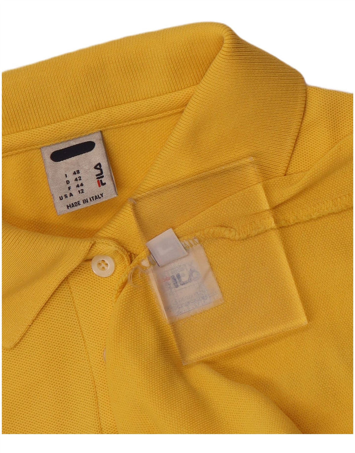 Fila Dame Polo Shirt IT 48 XL Gul Bomuld