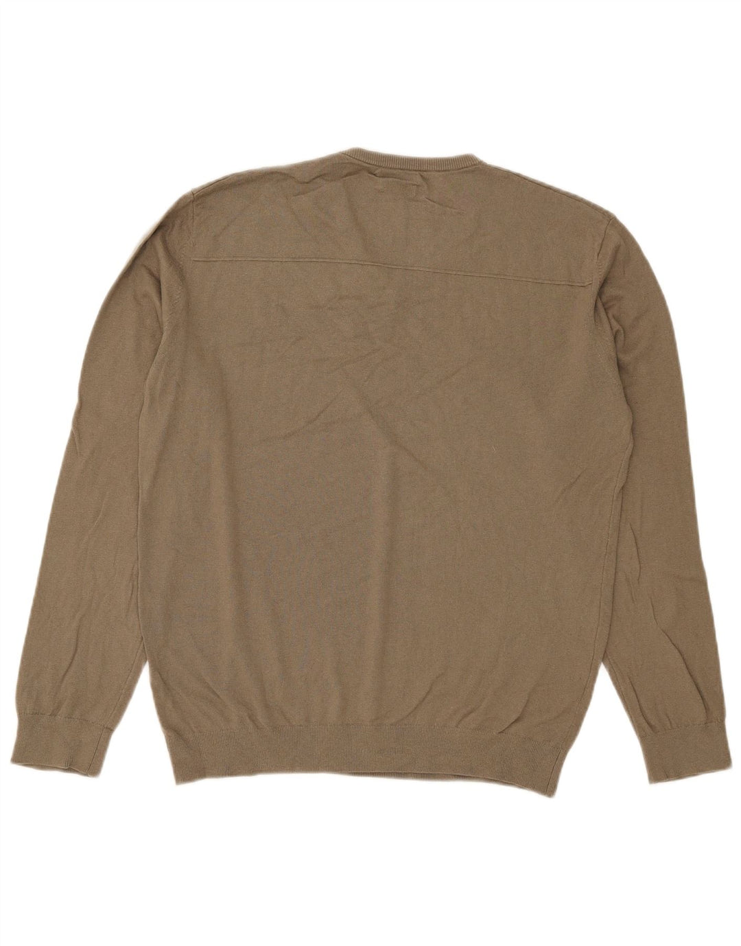 Massimo Dutti Herre V-hals sweater Stor Khaki Bomuld
