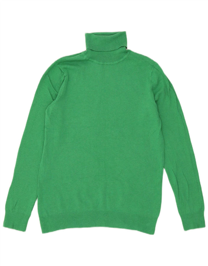Gap Dame Rullehals Jumper Sweater UK 16 Stor Grøn Bomuld