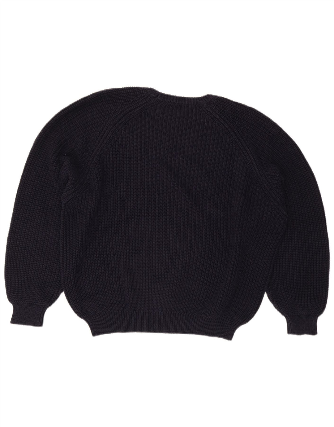 Vintage herre sweater med rund hals XL marineblå