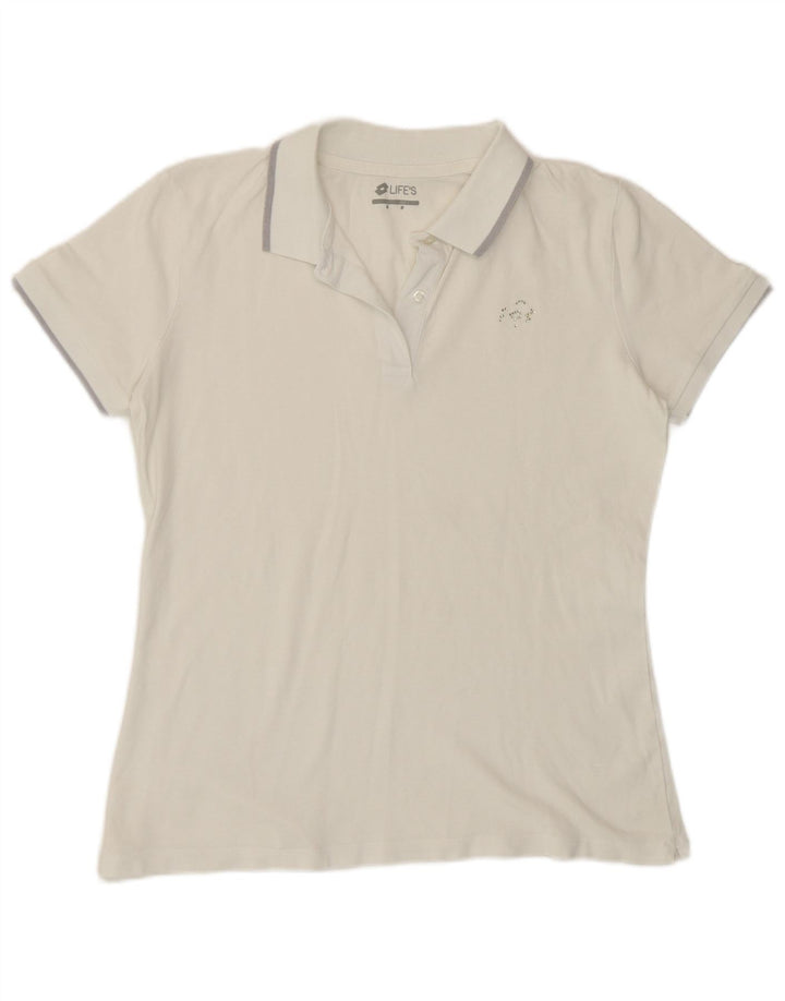 Lotto Dame Polo Shirt UK 14 Medium White